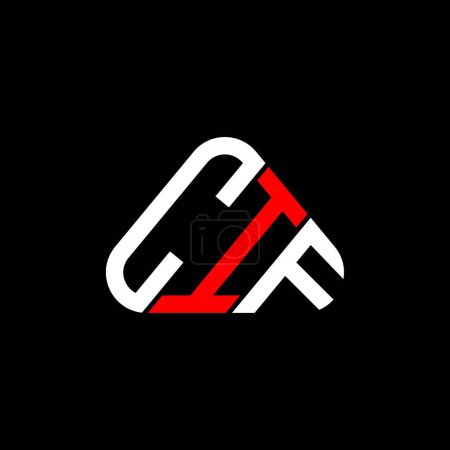Téléchargez les illustrations : CIF lettre logo design créatif avec graphique vectoriel, CIF logo simple et moderne en forme de triangle rond. - en licence libre de droit