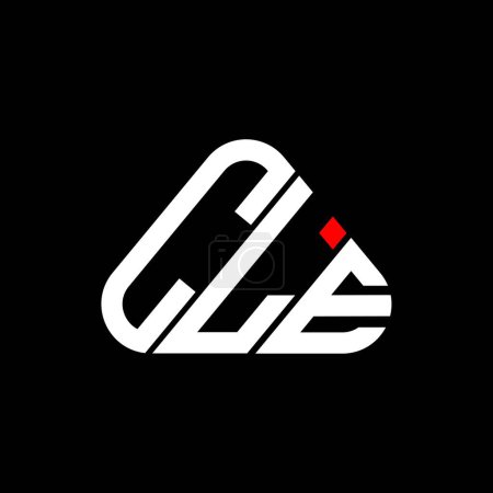 Illustration for CLE letter logo creative design with vector graphic, CLE simple and modern logo in round triangle shape. - Royalty Free Image