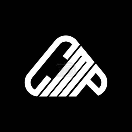 Ilustración de Diseño creativo del logotipo de la letra de CMP con gráfico vectorial, logotipo simple y moderno de CMP en forma de triángulo redondo. - Imagen libre de derechos