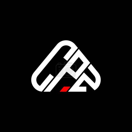 Téléchargez les illustrations : CPZ lettre logo design créatif avec graphique vectoriel, CPZ logo simple et moderne en forme de triangle rond. - en licence libre de droit