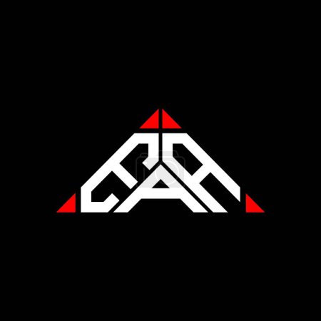 Téléchargez les illustrations : EAA lettre logo design créatif avec graphique vectoriel, EAA logo simple et moderne en forme de triangle rond. - en licence libre de droit