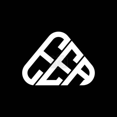 Ilustración de Diseño creativo del logotipo de la carta del EEE con gráfico vectorial, logotipo simple y moderno del EEE en forma de triángulo redondo. - Imagen libre de derechos