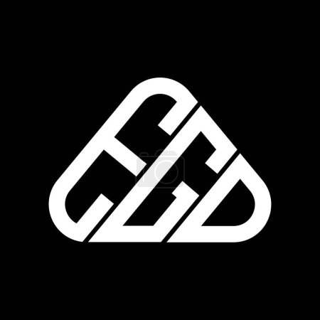 Téléchargez les illustrations : Logo EGD lettre design créatif avec graphique vectoriel, EGD logo simple et moderne en forme de triangle rond. - en licence libre de droit