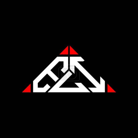 Ilustración de Diseño creativo del logotipo de la letra ELI con gráfico vectorial, logotipo simple y moderno ELI en forma de triángulo redondo. - Imagen libre de derechos