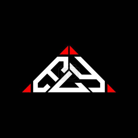 Ilustración de Diseño creativo del logotipo de la letra ELY con gráfico vectorial, logotipo ELY simple y moderno en forma de triángulo redondo. - Imagen libre de derechos