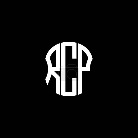 Ilustración de Logotipo carta RCP diseño creativo abstracto. RCP diseño único - Imagen libre de derechos