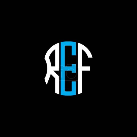 Illustration for REF letter logo abstract creative design. REF unique design - Royalty Free Image