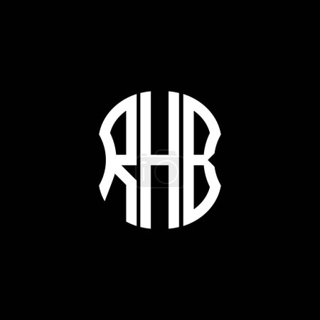 Ilustración de Logotipo carta RHB diseño creativo abstracto. RHB diseño único - Imagen libre de derechos