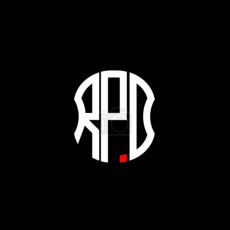 Ilustración de Diseño creativo abstracto del logotipo de la letra RPD. RPD diseño único - Imagen libre de derechos