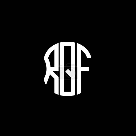Téléchargez les illustrations : RQF lettre logo abstrait design créatif. Conception unique RQF - en licence libre de droit