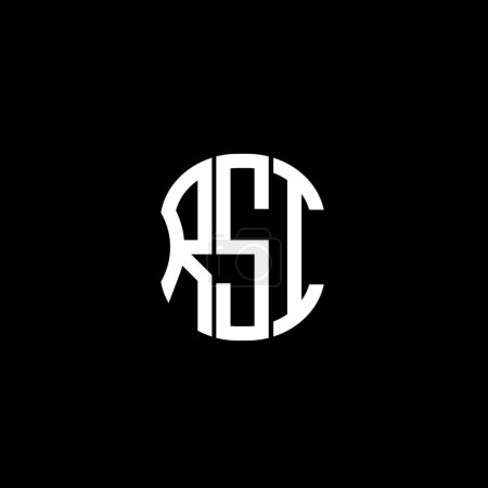 Ilustración de RSI letra logo diseño creativo abstracto. RSI diseño único - Imagen libre de derechos