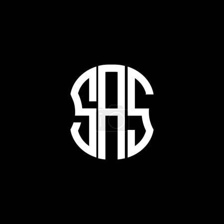 Illustration for SAS letter logo abstract creative design. SAS unique design - Royalty Free Image