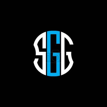 Illustration for SGG letter logo abstract creative design. SGG unique design - Royalty Free Image
