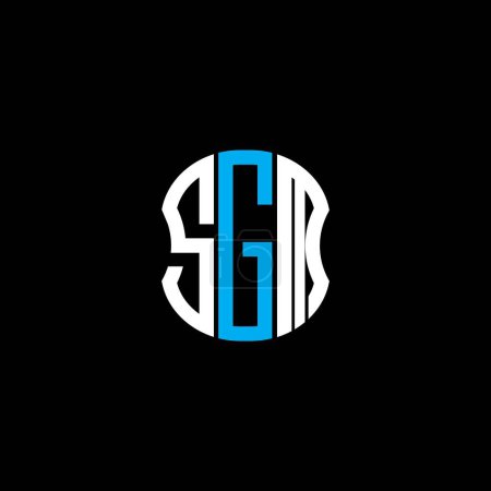 Téléchargez les illustrations : SGM lettre logo abstrait design créatif. SGM design unique - en licence libre de droit