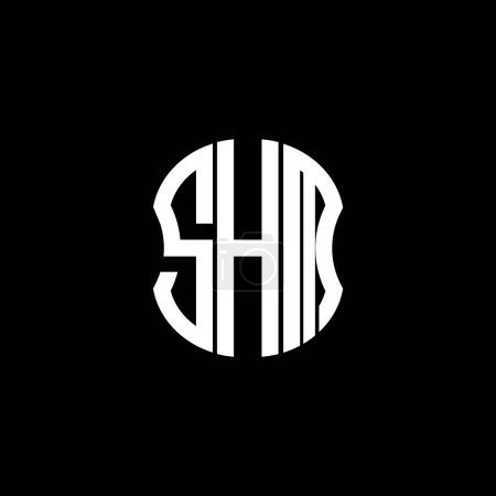 Illustration for SHM letter logo abstract creative design. SHM unique design - Royalty Free Image