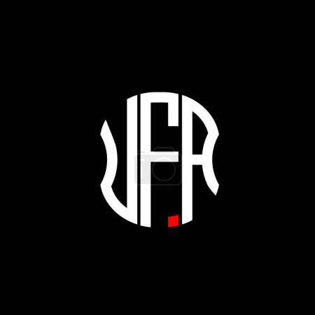Ilustración de Diseño creativo abstracto del logotipo de la letra UFA. UFA diseño único - Imagen libre de derechos