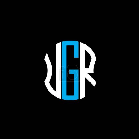 Téléchargez les illustrations : UGR lettre logo abstrait design créatif. Design unique UGR - en licence libre de droit