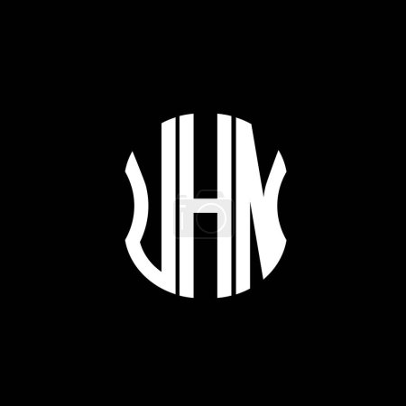 Téléchargez les illustrations : UHN lettre logo abstrait design créatif. UHN design unique UHN lettre logo abstrait design créatif. Design unique UHN - en licence libre de droit
