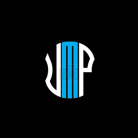 Illustration for UMP letter logo abstract creative design. UMP unique design - Royalty Free Image