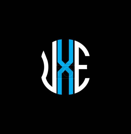 Téléchargez les illustrations : UXE lettre logo abstrait design créatif. UXE design unique - en licence libre de droit