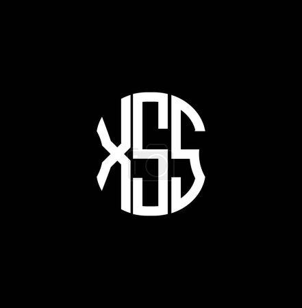 Ilustración de Diseño creativo abstracto del logotipo de la letra XSS. XSS diseño único - Imagen libre de derechos