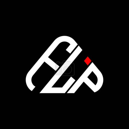 Téléchargez les illustrations : FLP lettre logo design créatif avec graphique vectoriel, FLP logo simple et moderne en forme de triangle rond. - en licence libre de droit