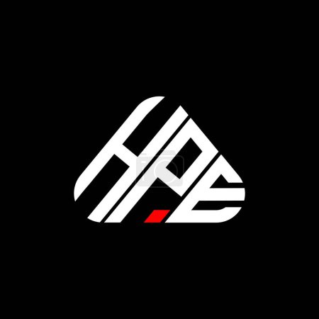 Ilustración de Diseño creativo del logotipo de la letra de HPE con gráfico vectorial, logotipo simple y moderno de HPE. - Imagen libre de derechos