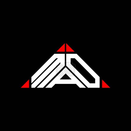 Ilustración de Diseño creativo del logotipo de la letra MAO con gráfico vectorial, logotipo simple y moderno MAO. - Imagen libre de derechos
