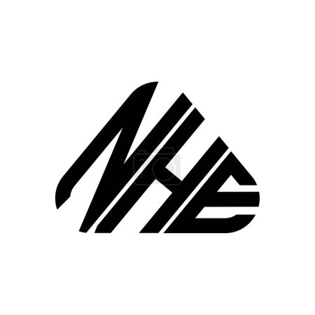 Ilustración de Diseño creativo del logotipo de la letra de NHE con gráfico vectorial, logotipo simple y moderno de NHE. - Imagen libre de derechos