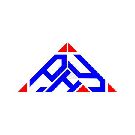Ilustración de Diseño creativo del logotipo de la letra PHY con gráfico vectorial, logotipo simple y moderno de PHY. - Imagen libre de derechos