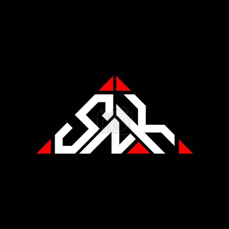 Ilustración de SNK letter logo creative design with vector graphic, SNK simple and modern logo. - Imagen libre de derechos
