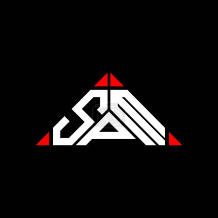Ilustración de SPM letter logo creative design with vector graphic, SPM simple and modern logo. - Imagen libre de derechos