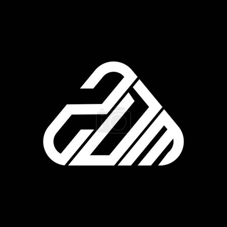 Ilustración de ZDM letter logo creative design with vector graphic, ZDM simple and modern logo. - Imagen libre de derechos
