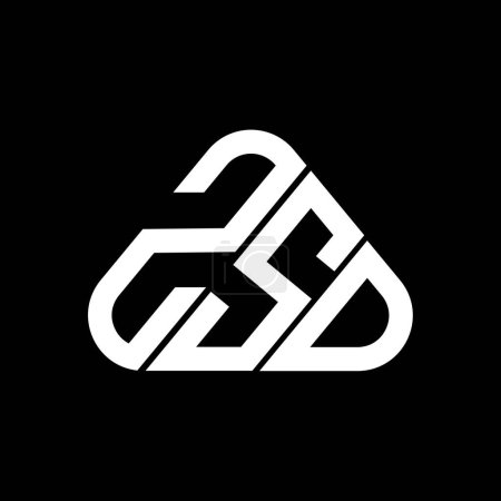 Ilustración de ZSD letter logo creative design with vector graphic, ZSD simple and modern logo. - Imagen libre de derechos