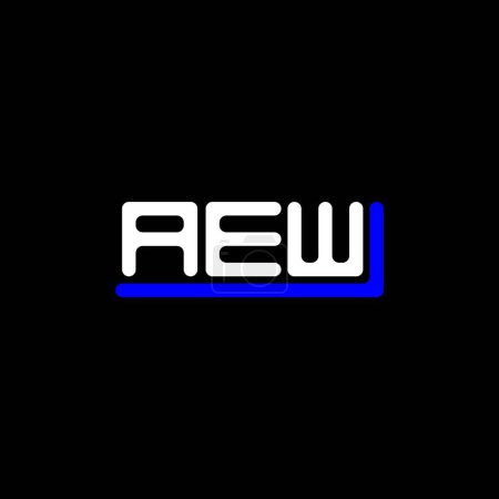 Ilustración de AEW letter logo creative design with vector graphic, AEW simple and modern logo. - Imagen libre de derechos