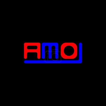Téléchargez les illustrations : AMO letter logo creative design with vector graphic, AMO simple and modern logo. - en licence libre de droit