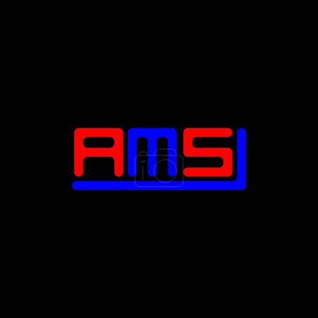 Téléchargez les illustrations : AMS letter logo creative design with vector graphic, AMS simple and modern logo. - en licence libre de droit