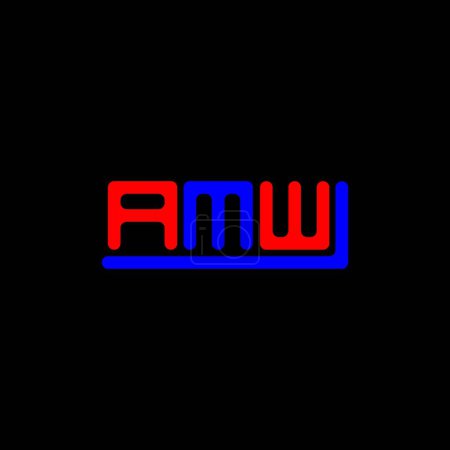 Ilustración de AMW letter logo creative design with vector graphic, AMW simple and modern logo. - Imagen libre de derechos