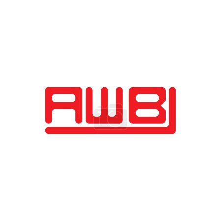 Illustration for AWB letter logo creative design with vector graphic, AWB simple and modern logo. - Royalty Free Image