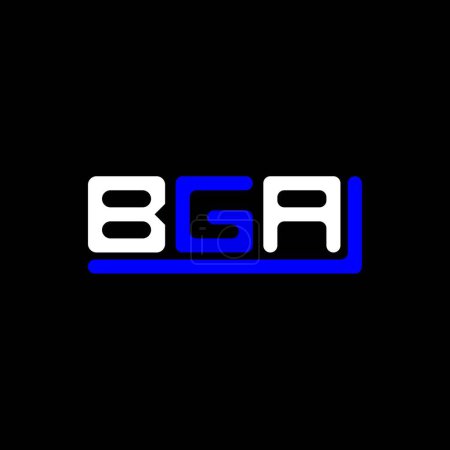 Illustration for BGA letter logo creative design with vector graphic, BGA simple and modern logo. - Royalty Free Image