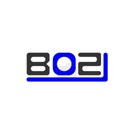 Illustration for BOZ letter logo creative design with vector graphic, BOZ simple and modern logo. - Royalty Free Image