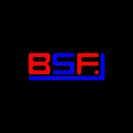 Téléchargez les illustrations : BSF letter logo creative design with vector graphic, BSF simple and modern logo. - en licence libre de droit