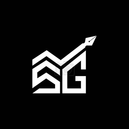 Téléchargez les illustrations : SG letter logo creative design with vector graphic, SG simple and modern logo. - en licence libre de droit