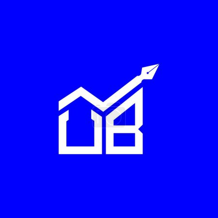 Ilustración de UB letter logo creative design with vector graphic, UB simple and modern logo. - Imagen libre de derechos