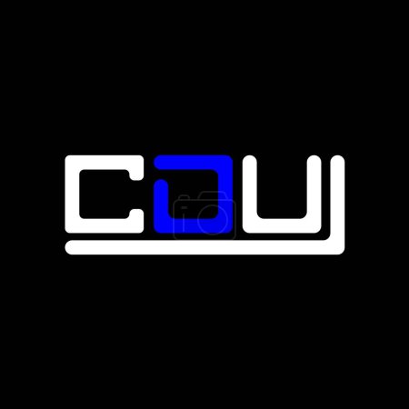 Ilustración de CDU letter logo creative design with vector graphic, CDU simple and modern logo. - Imagen libre de derechos
