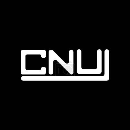 Téléchargez les illustrations : Logo lettre CNU design créatif avec graphique vectoriel, logo CNU simple et moderne. - en licence libre de droit