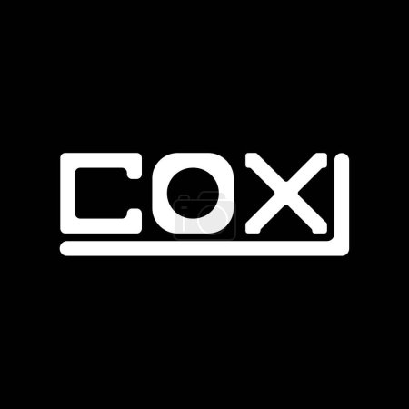 Illustration for COX letter logo creative design with vector graphic, COX simple and modern logo. - Royalty Free Image