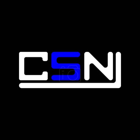Illustration for CSN letter logo creative design with vector graphic, CSN simple and modern logo. - Royalty Free Image