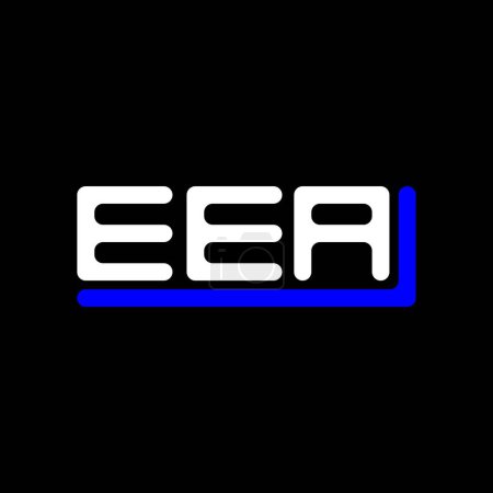 Ilustración de EEA letter logo creative design with vector graphic, EEA simple and modern logo. - Imagen libre de derechos