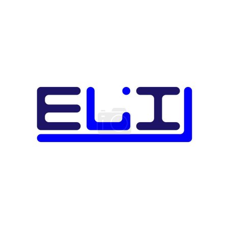 Ilustración de Diseño creativo del logotipo de la letra ELI con gráfico vectorial, logotipo simple y moderno ELI. - Imagen libre de derechos